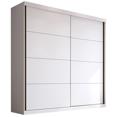 Guarda-Roupa Casal Prime 2 Portas 4 Gavetas 100% Mdf Branco - Manbel