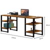 Mesa para Computador Innovare 4 Prateleiras Preto/Canela/Rústico - Art Panta