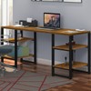 Mesa para Computador Innovare 4 Prateleiras Preto/Canela/Rústico - Art Panta