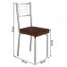 Mesa de Jantar 4 Lugares Lion Juliana Cromado/Marrom - Art Panta