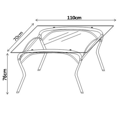 Mesa de Jantar 4 Lugares Lion Juliana Cromado/Preto - Art Panta