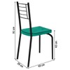 Mesa de Jantar 4 Lugares Lion Juliana Preto/Verde Claro - Art Panta
