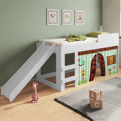 Cama Infantil com Escorregador Cm090 Branco - Art In Móveis