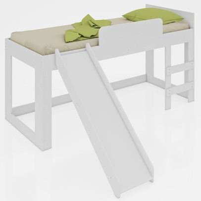Cama Infantil com Escorregador Cm090 Branco - Art In Móveis