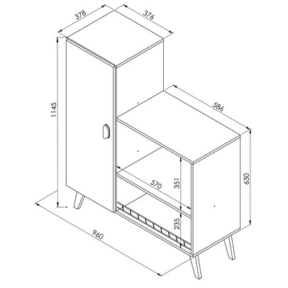 Armário de Cozinha 1 Porta Fr100 Branco - Art In Móveis