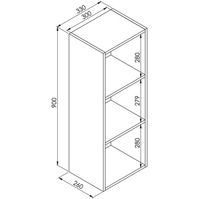 Nicho de Decoração Ae030 Branco - Art In Móveis