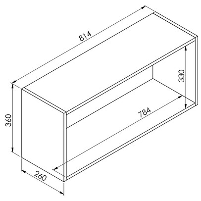 Nicho de Decoração Retangular Ae080 Branco - Art In Móveis