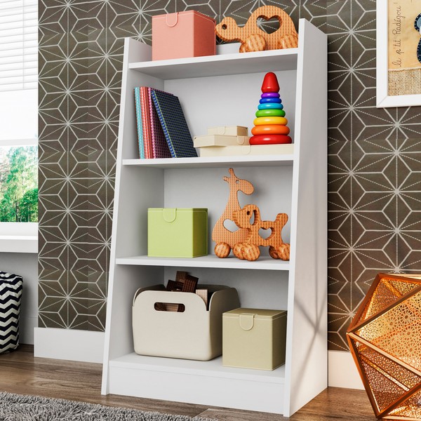 Estante para Livros 3 Prateleiras Es7000 Branco - Art In Móveis