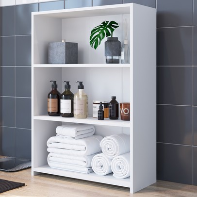 Armário de Banheiro 3 Prateleiras Mo030 Branco - Art In Móveis