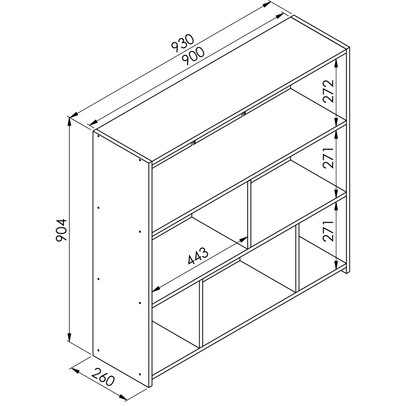 Armário Multiuso 6 Prateleiras Mo080 Branco - Art In Móveis