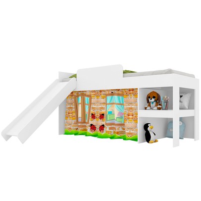 Quarto Infantil Completo com Baú Cj039 Branco - Art In Móveis