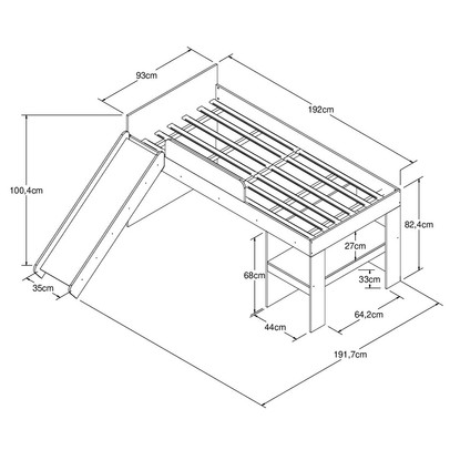 Quarto Infantil Completo com Baú Cj039 Branco - Art In Móveis