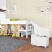 Quarto Infantil Completo com Baú Cj039 Branco - Art In Móveis