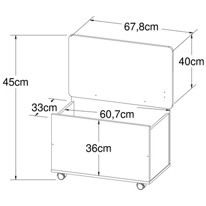 Quarto Infantil Completo com Baú Cj039 Branco - Art In Móveis