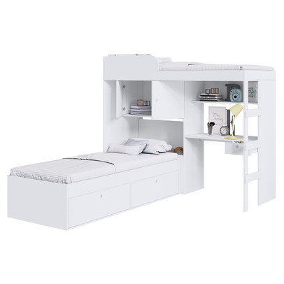 Beliche 6 Portas 1 Gaveta Cj038 Branco - Art In Móveis