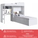 Beliche 6 Portas 1 Gaveta Cj038 Branco - Art In Móveis