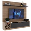 Rack com Painel para TV Até 50 Polegadas 2 Portas  Montana/Grafite 2023 - Quditá Móveis