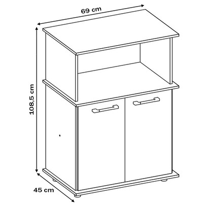 Armário de Cozinha Isis 2 Portas Branco - Nicioli