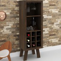 Bar Adega 1 Prateleira 9 Nichos Rústico Ad5000 - Tecno Mobili