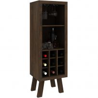 Bar Adega 1 Prateleira 9 Nichos Rústico Ad5000 - Tecno Mobili