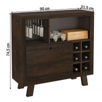 Bar Adega 1 Porta 8 Nichos Rústico Ad5002  - Tecno Mobili