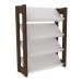 Sapateira 4 Prateleiras Branco/Nogal Az1025 - Tecno Mobili