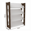 Sapateira 4 Prateleiras Branco/Nogal Az1025 - Tecno Mobili