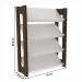 Sapateira 4 Prateleiras Branco/Nogal Az1025 - Tecno Mobili