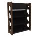Sapateira 4 Prateleiras Preto/Nogal Az1025 - Tecno Mobili