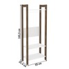 Closet 3 Prateleiras 1 Cabideiro Branco/Nogal Az1029 - Tecno Mobili
