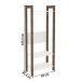Closet 3 Prateleiras 1 Cabideiro Branco/Nogal Az1029 - Tecno Mobili