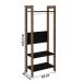 Closet 3 Prateleiras 1 Cabideiro Preto/Nogal Az1029 - Tecno Mobili