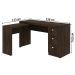 Mesa para Escritório 3 Gavetas Rústico Me4101 - Tecno Mobili