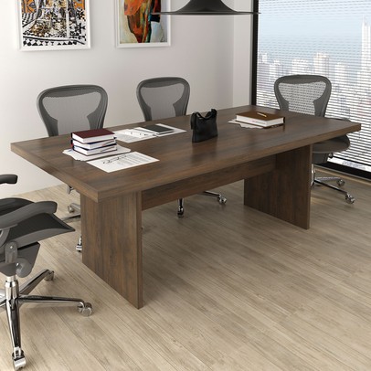 Mesa de Reunião Rústico Me4119 - Tecno Mobili