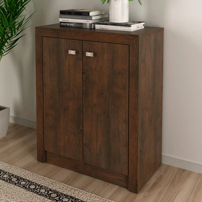 Armário para Escritório Baixo 2 Portas  Rústico Me4103 - Tecno Mobili