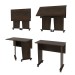 Mesa Escrivaninha Dobrável com Rodízio Rústico Me4117 - Tecno Mobili