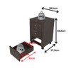 Gaveteiro com Rodízios 3 Gavetas Rústico Me4108- Tecno Mobili