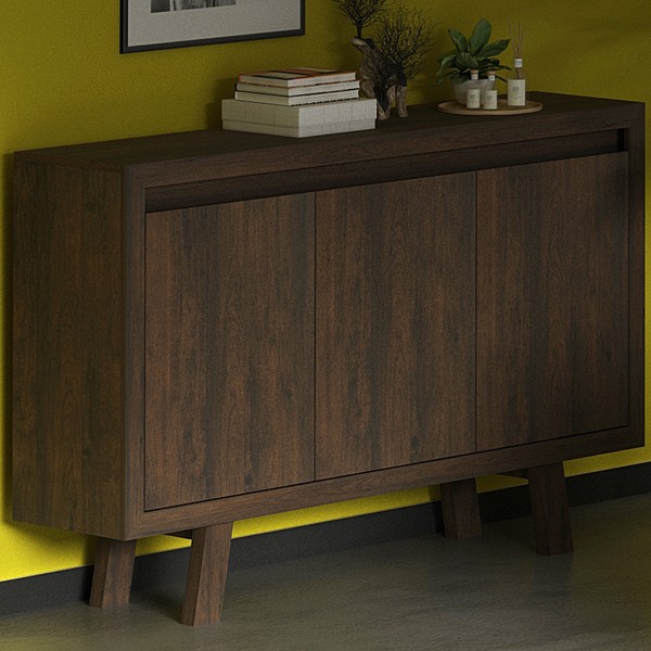 Armário para Escritório Horizontal 3 Portas Rústico Me4120 - Tecno Mobili