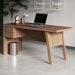 Mesa para Escritório 2 Gavetas Me4122 Amendoa - Tecno Mobili