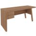 Mesa para Escritório 2 Gavetas Me4122 Amendoa - Tecno Mobili