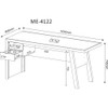 Mesa para Escritório 2 Gavetas Me4122 Amendoa - Tecno Mobili