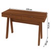 Mesa Escrivaninha 2 Gavetas Amendoa Me4128 - Tecno Mobili