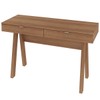 Mesa Escrivaninha 2 Gavetas Amendoa Me4128 - Tecno Mobili