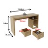 Mesa para Escritório 2 Gavetas Amendoa Me4130 - Tecno Mobili