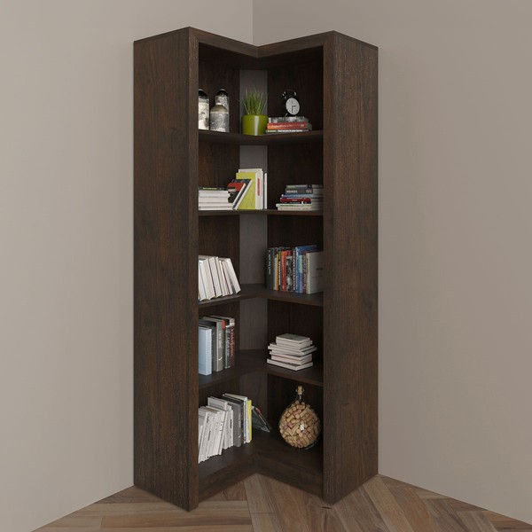 Armário para Escritório de Canto Rústico Me4132 - Tecno Mobili