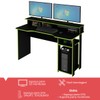 Mesa Gamer Ideal para 2 Monitores Preto/Verde Me4153 - Tecno Mobili