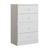 Cômoda Infantil Cairo 4 Gavetas Flex Branco/Rosa Brilho - Atualle Móveis