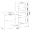 Mesa para Computador Irlanda 2 Portas Mocaccino Rústico/Natura Off White - Atualle Móveis