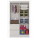 Guarda-Roupa Infantil Maragogi 4 Portas 2 Gavetas Flex Branco/Rosa Brilho - Atualle Móveis