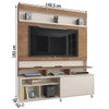 Estante para TV Até 55 Polegadas Atlanta 1 Porta Flex Canelato/3d Natura - Atualle Móveis